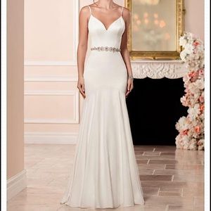 Ivory Crepe Wedding Dress